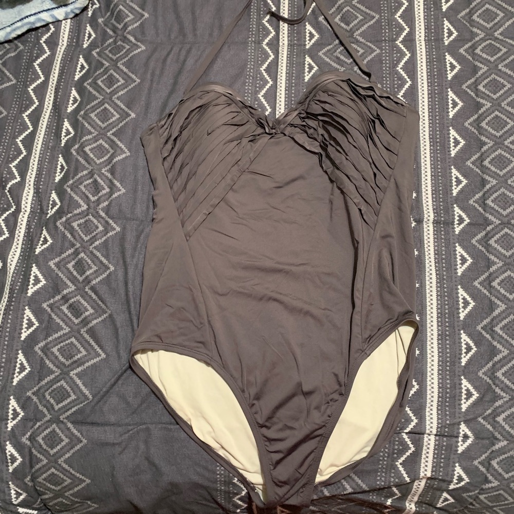 Sexy brown one-piece